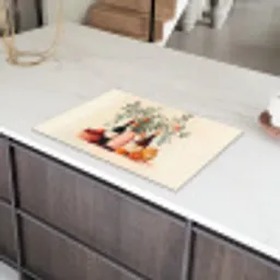 Wijnflessen - Takken - Sinaasappels Inductie beschermer vinyl 3mm klein -sfeer8