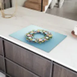 Krans - Eieren - Bloemen Inductie beschermer vinyl 3mm klein -sfeer8