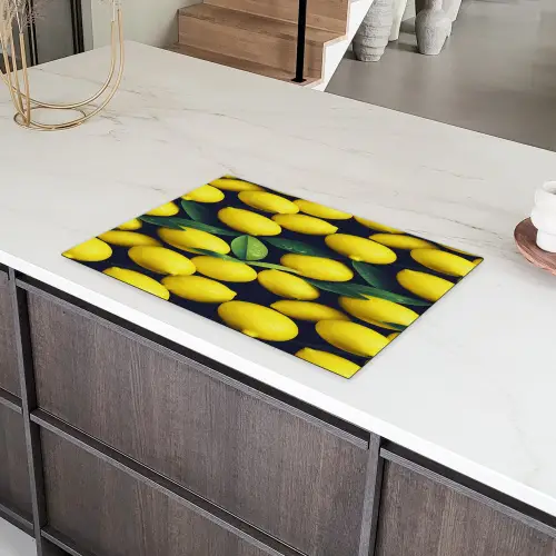 Gele - Citroenen - Druppels - Fruit Inductie beschermer vinyl 3mm klein 276 -sfeer8
