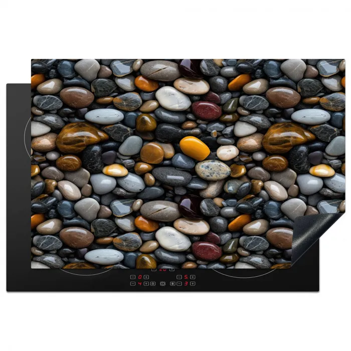 Geel - Kiezels - Glad Inductie beschermer vinyl 3mm klein 276 -3d