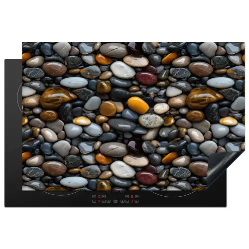 Geel - Kiezels - Glad Inductie beschermer vinyl 3mm klein 276 -3d