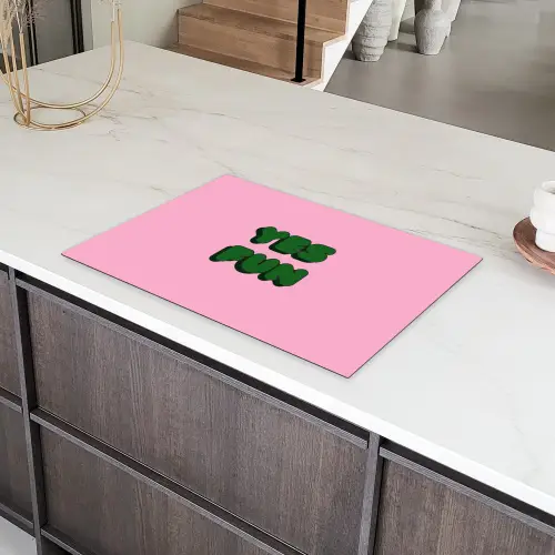 Yes fun - Groen - Roze Inductie beschermer vinyl 3mm klein -sfeer8