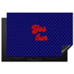Yes fun - Rood - Blauw - Stippen Inductie beschermer vinyl 3mm klein -3d