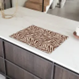 Zebra - Patroon - Zwart - Wit Inductie beschermer vinyl 3mm klein 276 -sfeer8