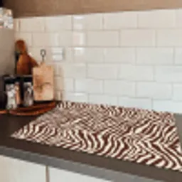 Zebra - Patroon - Zwart - Wit Inductie beschermer vinyl 3mm klein 276 -sfeer3