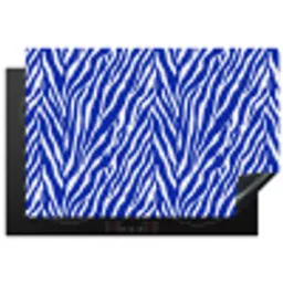 Zebra - Patroon - Kobalt - Blauw Inductie beschermer vinyl 3mm klein 276 -3d