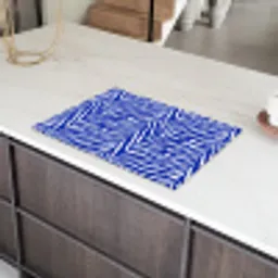 Zebra - Patroon - Kobalt - Blauw Inductie beschermer vinyl 3mm klein 276 -sfeer8