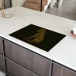 Zebra - Strepen - Goud Inductie beschermer vinyl 3mm klein -sfeer8