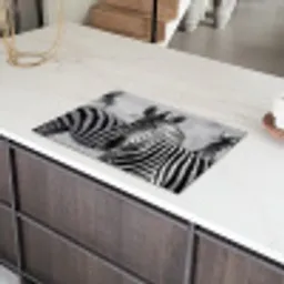 Zebra's - Zwart - Wit Inductie beschermer vinyl 3mm klein -sfeer8
