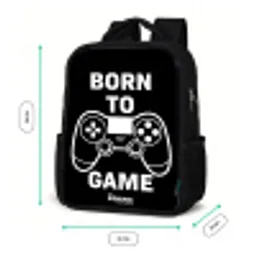 Born to game met controller Rugzak - Zwart middel -productfoto_formaten
