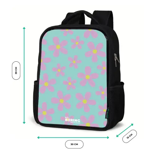 Madeliefjesmania mint Rugzak - Zwart middel -productfoto_formaten