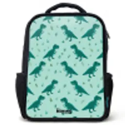 Dinos - Patroon - Groen Rugzak - Zwart middel -3d