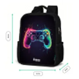 Game - Controller - Kleurrijk Rugzak - Zwart middel -productfoto_formaten