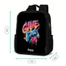 Game - Controller - Graffiti - Neon Rugzak - Zwart middel -productfoto_formaten