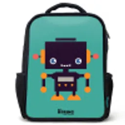 Groene robot Rugzak - Zwart middel -3d