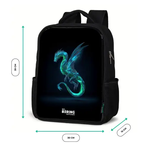 Legendarische cyberdraak Rugzak - Zwart middel -productfoto_formaten