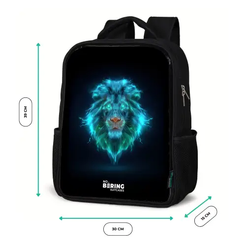 Lichtgevende leeuw Rugzak - Zwart middel -productfoto_formaten