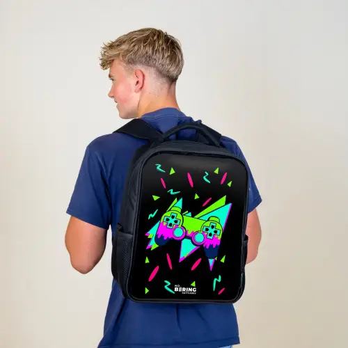Neon controller op zwart Rugzak - Zwart middel -sfeer8