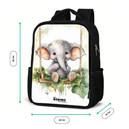 Onno olifant Rugzak - Zwart middel -productfoto_formaten