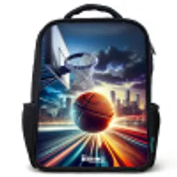 Slam dunk Rugzak - Zwart middel -3d