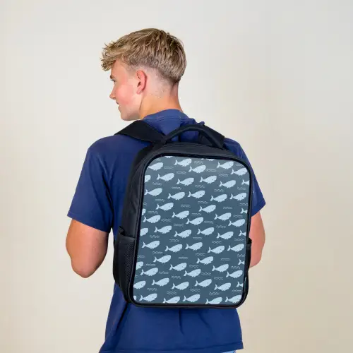 Klein - Oceaan - Golven - Blauw Rugzak - Zwart middel 861 -sfeer8