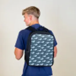 Klein - Oceaan - Golven - Blauw Rugzak - Zwart middel 861 -sfeer8