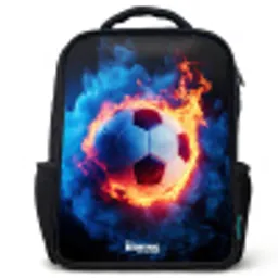 Voetbal in vuur en ijs Rugzak - Zwart middel -3d