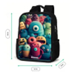 Zachte en bolle monsters Rugzak - Zwart middel -productfoto_formaten