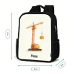 Torenkraan - Getekend - Oranje Rugzak - Zwart middel -productfoto_formaten