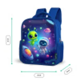 Vriendschap tussen sterren en planeten Kinderrugzak - Blauw middel -productfoto_formaten