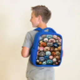 Berenfeestje Kinderrugzak - Blauw middel -sfeer2