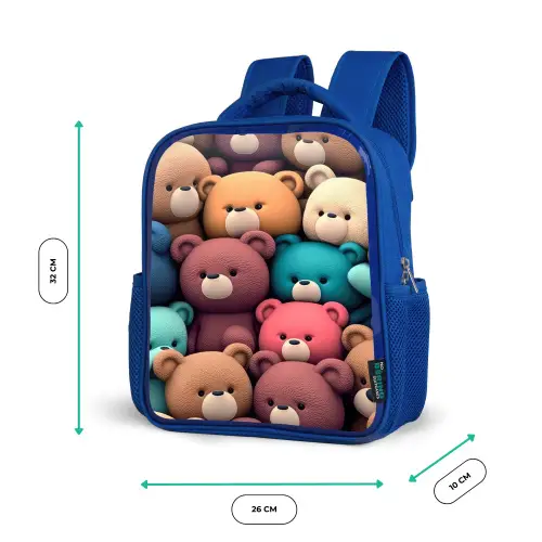 Beren Bonanza Kinderrugzak - Blauw middel -productfoto_formaten
