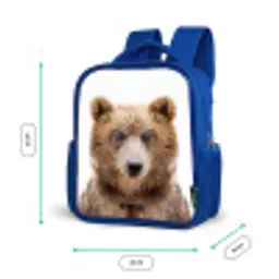 Bennie Beer Kinderrugzak - Blauw middel -productfoto_formaten