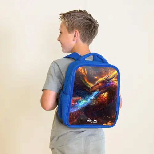Chroma krijger Kinderrugzak - Blauw middel -sfeer2