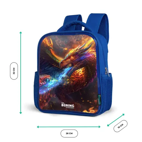 Chroma krijger Kinderrugzak - Blauw middel -productfoto_formaten