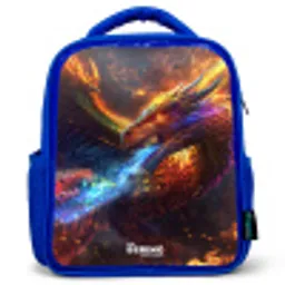 Chroma krijger Kinderrugzak - Blauw middel -3d