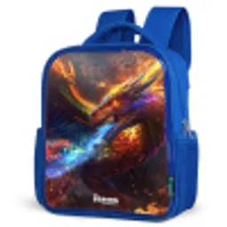 Chroma krijger Kinderrugzak - Blauw middel -schuin
