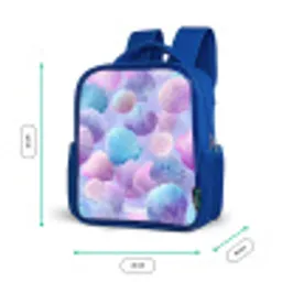 Gekleurde schelpen op een paarse achtergrond Kinderrugzak - Blauw middel -productfoto_formaten