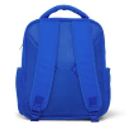 Betonmixer - Getekend - Groen Kinderrugzak - Blauw middel -achterkant