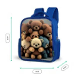 Knuffelberen Kinderrugzak - Blauw middel -productfoto_formaten