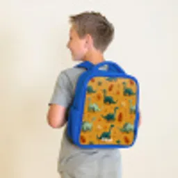 Dino - Dieren - Patroon Kinderrugzak - Blauw middel -sfeer2