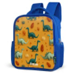 Dino - Dieren - Patroon Kinderrugzak - Blauw middel -schuin