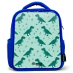 Dinos - Patroon - Groen Kinderrugzak - Blauw middel -3d
