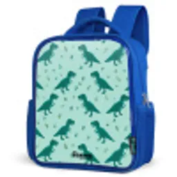 Dinos - Patroon - Groen Kinderrugzak - Blauw middel -schuin