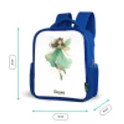 Zwevende groene elf Kinderrugzak - Blauw middel -productfoto_formaten