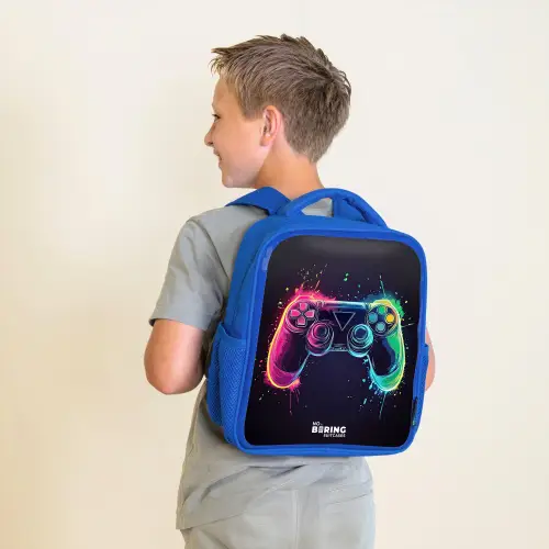 Game - Controller - Kleurrijk Kinderrugzak - Blauw middel -sfeer2