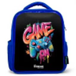 Game - Controller - Graffiti - Neon Kinderrugzak - Blauw middel -3d