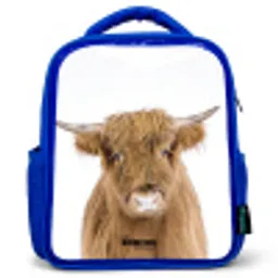 Halbe Hooglander Kinderrugzak - Blauw middel -3d