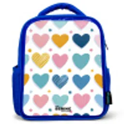 Hartenpatroon Kinderrugzak - Blauw middel -3d