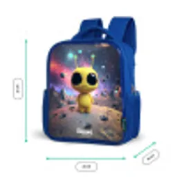 Vrolijk buitenaards wezentje Kinderrugzak - Blauw middel -productfoto_formaten